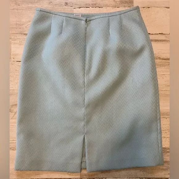 Aqua blue pencil skirt Size 8 - Picture 3 of 6